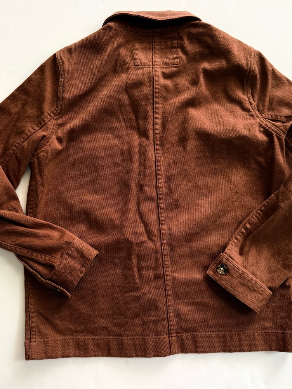 Quince Women's Organic Comfort Stretch Chore Jacket Rust Small S NWOT - Picture 7 of 13